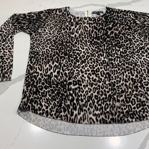 Cable & Gauge animal print sweater. Back zipper size medium.